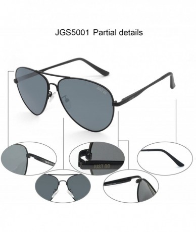Aviator Premium Classic Aviator Style Sunglasses - Polarized Lenses - 100% UV Protection - CS1825CQ6SG $15.57