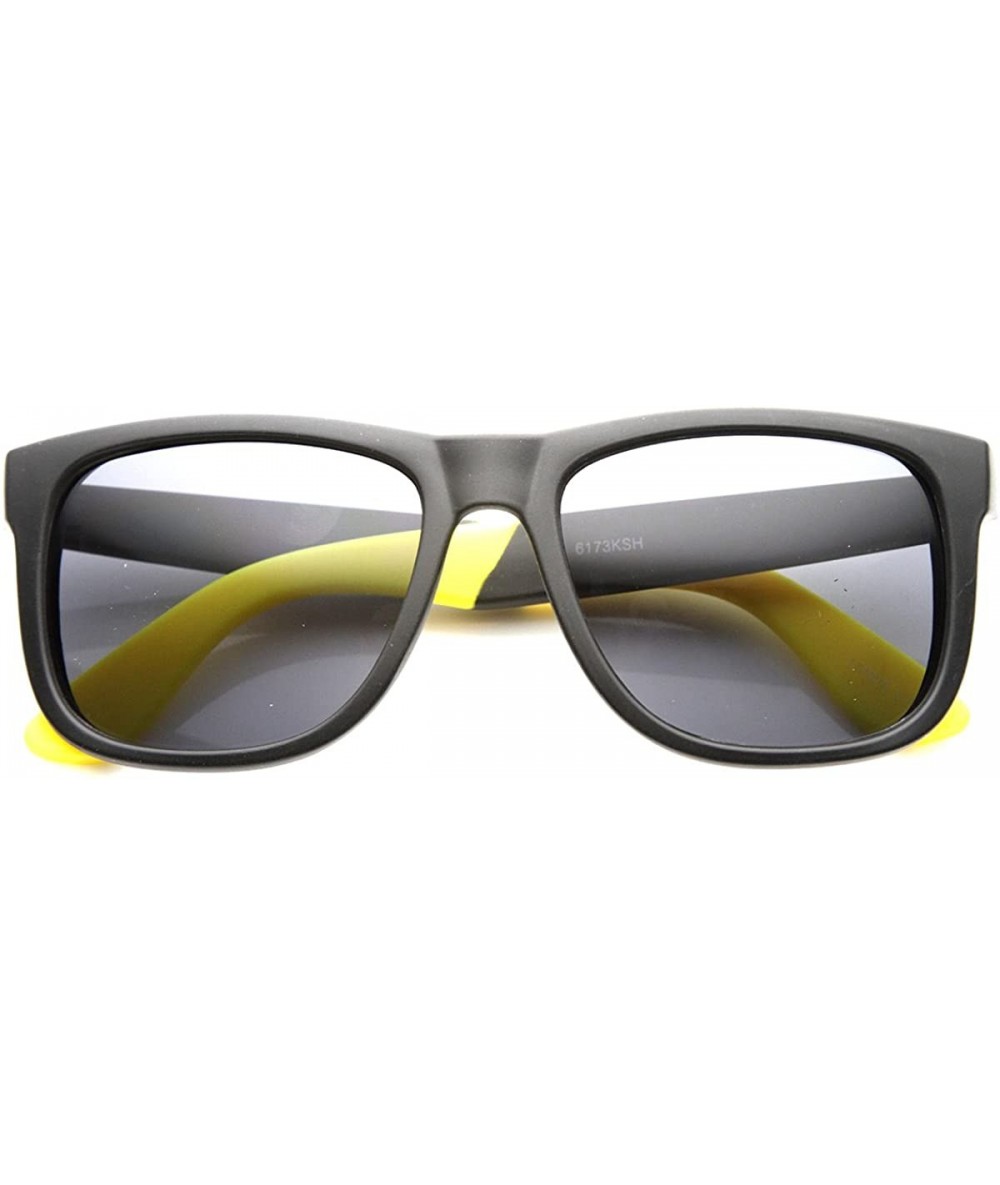 Wayfarer Classic Two-Tone Horn Rimmed Sunglasses - Black-yellow Smoke - CP11Y9O0C0D $12.59