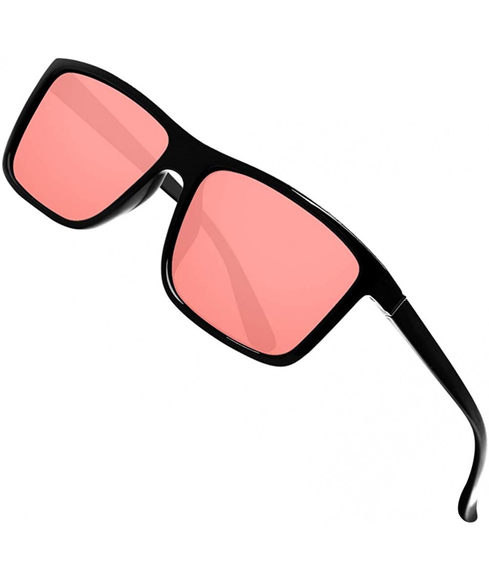 Round Polarized Sunglasses for Men Driving Mens Sunglasses Rectangular Vintage Sun Glasses For Men/Women - C318U8GYU7L $11.62