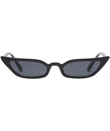 Oversized Lady Cat Eye Polarized Sunglasses Womens Trendy Small Frame UV400 Protection Eyewear - Black - CH18Q48X2QE $9.29