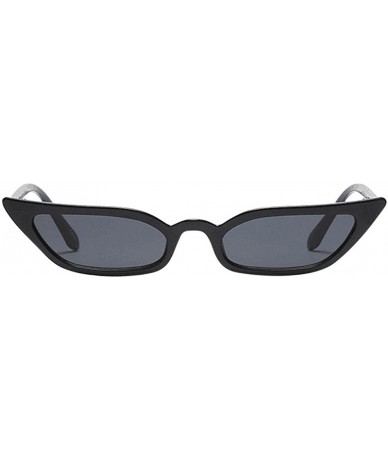 Oversized Lady Cat Eye Polarized Sunglasses Womens Trendy Small Frame UV400 Protection Eyewear - Black - CH18Q48X2QE $15.49