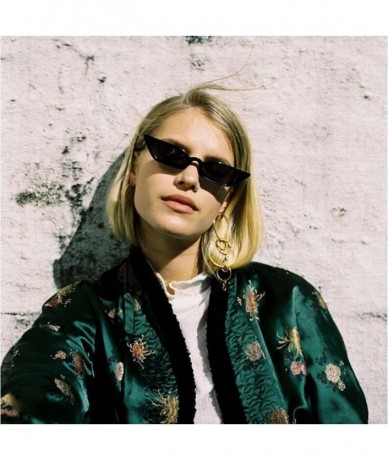 Oversized Lady Cat Eye Polarized Sunglasses Womens Trendy Small Frame UV400 Protection Eyewear - Black - CH18Q48X2QE $16.11