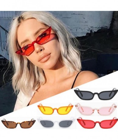 Oversized Lady Cat Eye Polarized Sunglasses Womens Trendy Small Frame UV400 Protection Eyewear - Black - CH18Q48X2QE $9.29