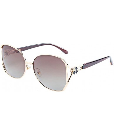 Square Fashion Polarized Sunglasses Women Vintage UV400 Sun Glasses - Gradient Brown - C718U8WN0W3 $46.36