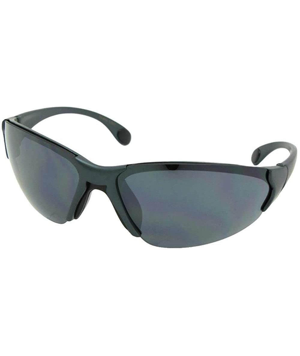 Wrap Big Frame Sport Sunglasses SR20 - Flat Teal-gray Lenses - C4186D7NYWS $11.64