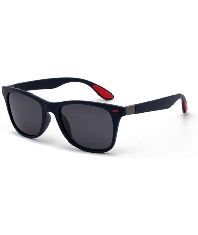 Rectangular Unisex Lightweight Mirrored Polarized Lens Sunglasses Rectangular Frame Goggle for Fishing Driving - C - C418U09M...