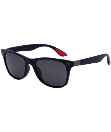 Rectangular Unisex Lightweight Mirrored Polarized Lens Sunglasses Rectangular Frame Goggle for Fishing Driving - C - C418U09M...