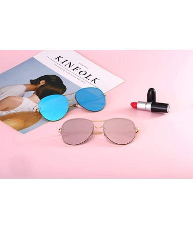 Oversized Oversized Sunglasses for Women UV400 Outdoor Sun Protection Mirroed Glasses-- Pink - CQ18QSW27UW $16.54