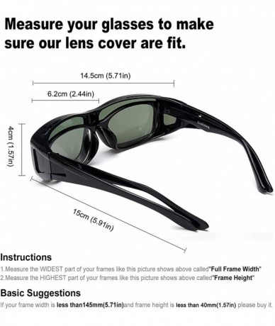 Rectangular Polarized Rectangular Glasses Sunglasses Protection - 6 - CB18DERXH02 $30.20