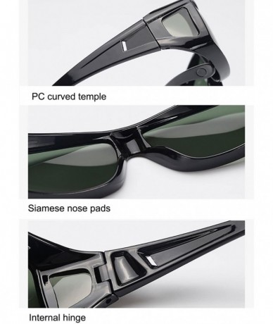 Rectangular Polarized Rectangular Glasses Sunglasses Protection - 6 - CB18DERXH02 $30.20