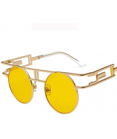 Round Round Sunglasses Men Women Fashion Glasses Retro Frame Vintage Sunglasses - C19 - CY18WYRSO8A $40.01