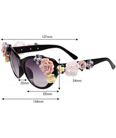 Aviator Fashion Vintage Retro Colorful Flower Sunglasses for Women Beach Photography Outdoor - Leopard - C519035CA57 $12.99