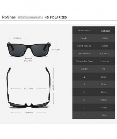 Square Men's Hot Retro Driving Polarized Wayfarer Sunglasses Aluminum magnesium Frame A6560 - Silver-silver - CU18K58O8T9 $14.70