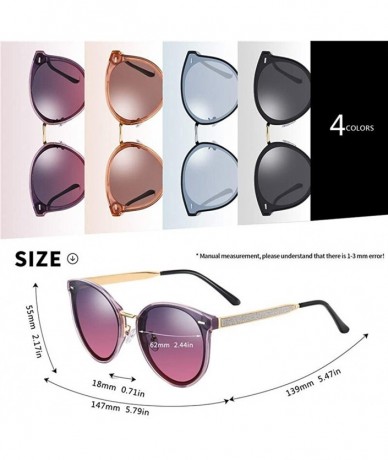 Goggle Women Round Polarized Sunglasses Female Fashion Designer Gradient Lens Sun glasses For Ladies Goggle UV400 - C0199HZUH...