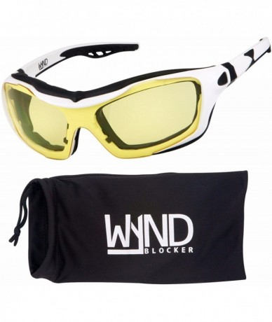 Wrap Motorcycle Riding Glasses Extreme Sports Wrap Sunglasses - White - CB17YQ0KH7Y $21.64