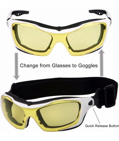 Wrap Motorcycle Riding Glasses Extreme Sports Wrap Sunglasses - White - CB17YQ0KH7Y $21.64