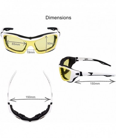 Wrap Motorcycle Riding Glasses Extreme Sports Wrap Sunglasses - White - CB17YQ0KH7Y $21.64