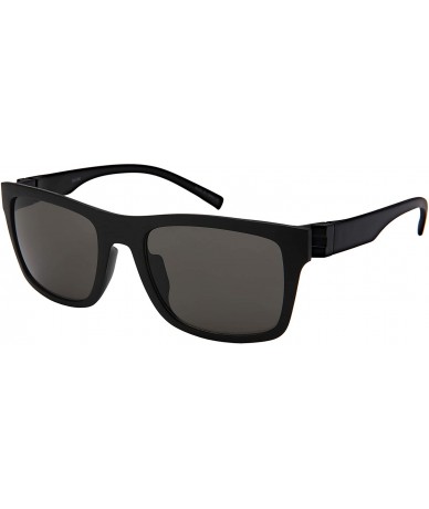 Square Vintage Men Square Sunglasses for Women Rectangular Frame 541104 - Matte Black Frame/Grey Lens - CM18LCGU8GX $19.08