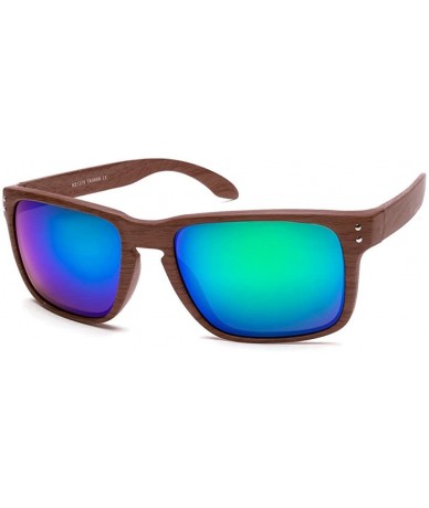 Sport Sunglasses Line WOOD - mod. RACING FLAT Wood effect - auto moto SPORT man woman - Natural Wood / Ocean - CM1958C37O6 $3...