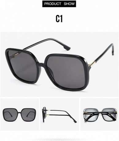 Aviator Women Fashion Street Photography Trend Sunglasses for Girls Selfy Sun Glasses 083 - Blackgrey - C918AN3RG9G $11.47