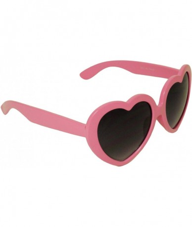Oversized Large Oversized Womens Heart Shape Sunglasses Love Eyewear - Pink - CW11IAEBY1X $10.00