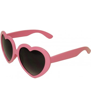 Oversized Large Oversized Womens Heart Shape Sunglasses Love Eyewear - Pink - CW11IAEBY1X $10.00