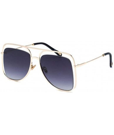 Aviator Cat eye fashion sunglasses - hollow sunglasses new sunglasses - E - CF18S8CD5E8 $86.87