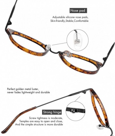 Round Blue Light Blocking Glasses Women for Small Face - Anti Eye Strain Headache-Computer Reading Glasses UV400 Lens - CB190...