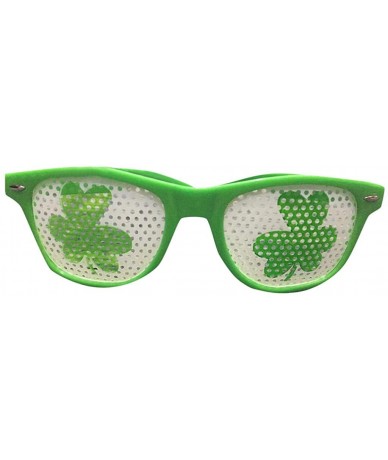 Rimless St. Patrick's Day Green Irish Adult Festival Funny Shamrock Green Hat Glasses - D - CT18ODZS78M $7.95