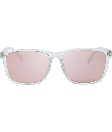 Square Flat Mirrored Reflective Color Lens 80's Retro Classic Trendy Stylish Sunglasses - Gift Box Package - C918UZSS5OO $27.66