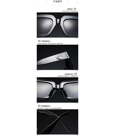 Square Oversized Sunglasses for Women UV400 Protection Big Square Black Designer Sunglasses Fashion Big Frame - CP18NTDR0W0 $...