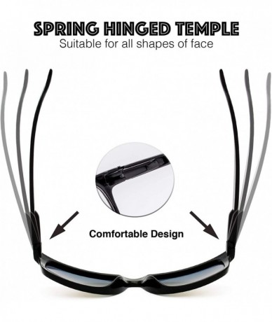 Square Flat Mirrored Reflective Color Lens 80's Retro Classic Trendy Stylish Sunglasses - Gift Box Package - C918UZSS5OO $27.66