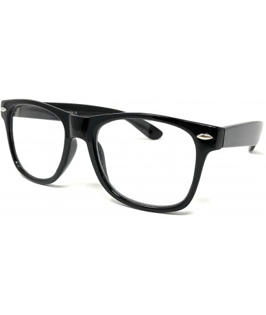 Aviator Nerd Glasses Classic Fashion Frame Clear Lens Square Round Rectangle - Black Classic Horn Rim- Clear - CO18X699YEY $1...