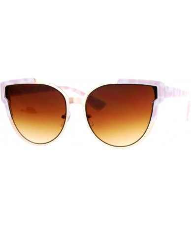 Butterfly Womens Designer Fashion Sunglasses Butterfly Cateye Frame UV 400 - Gold Pink - CS1877IDXI8 $19.14