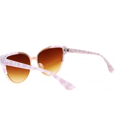 Butterfly Womens Designer Fashion Sunglasses Butterfly Cateye Frame UV 400 - Gold Pink - CS1877IDXI8 $9.96