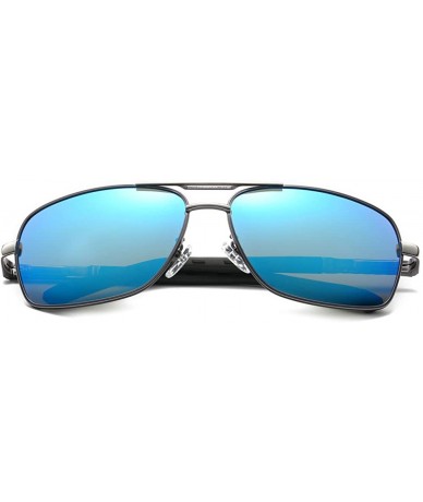 Square polarized sunglasses for men driving fishing golf with 100 uva & uvb protection - Blue - CD18I7G5QTX $20.54