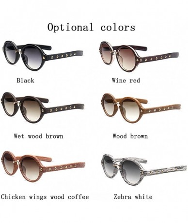 Butterfly Women's Sunglasses Gradients Wood Colors Frames Fashion Studs Black Wine Red Gift Boxes - Wood Brown - CP185N74RI6 ...