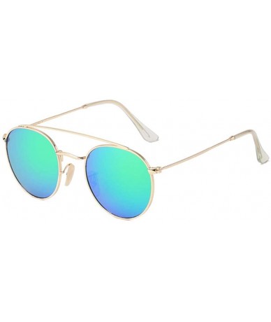 Aviator Glass Lenses - Sunglasses - Double-Beam Glasses - Circular Sunglasses - sunshades - Dazzling Glasses - D - CC18QQ205N...