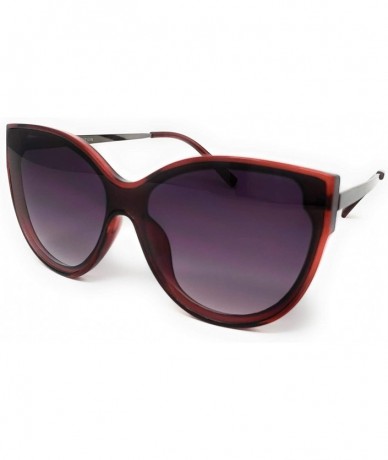 Shield Retro Oversized Cat Eye Designer Inspired Fashion Shield Sunglasses for Women - Men - Unisex UV400 - SM 1128 - CR18ZKI...