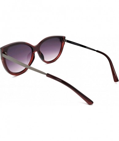 Shield Retro Oversized Cat Eye Designer Inspired Fashion Shield Sunglasses for Women - Men - Unisex UV400 - SM 1128 - CR18ZKI...