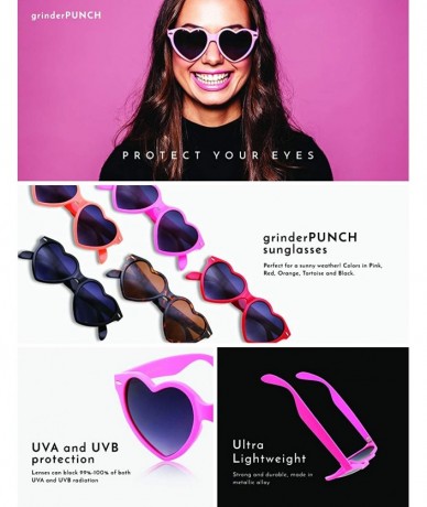Round Womens Cute Sweet Heart Shape Sunglasses - Pink - CJ18KCUXGG2 $18.39