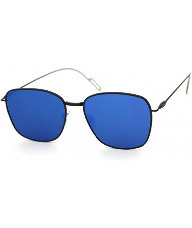 Sport Flat Board Womens Sunglasses Superfine Frame Simple style - Black/Blue - C31219BC7DX $15.52