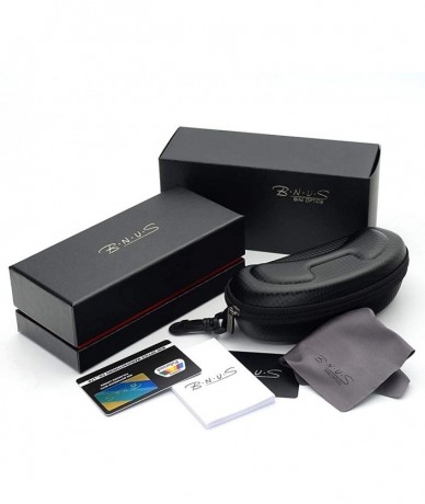 Wrap Corning glass lens sunglasses for men & Women italy made polarized option - Black/Grey Lens - CQ18N87X79L $101.96