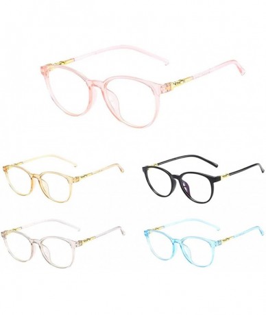 Wrap College Stylish Non Prescription Eyeglasses Students - Pink - C2196IHECY7 $8.92