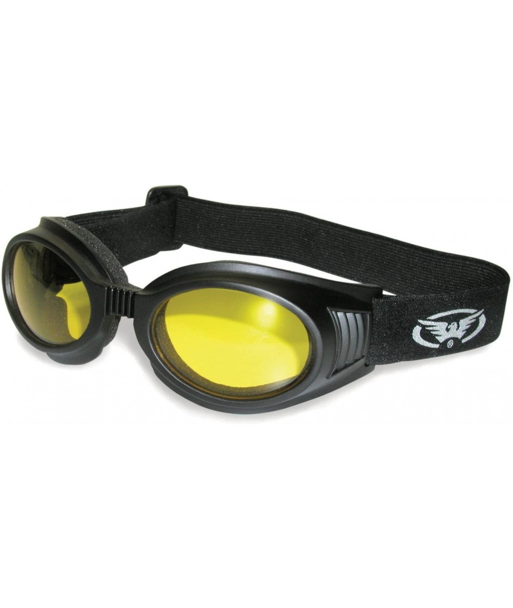 Goggle Eyewear Wind Pro 3000 Goggle Series Sunglasses with Lenses and Storage Pouch - Yellow Tint Lenses - CK11M5F8IOZ $11.34