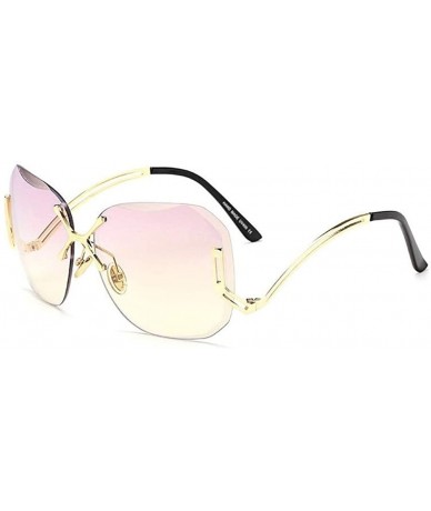 Rimless New Arrive Fashion Square Rimless Sunglasses Women Vintage Brand Designer Coating Sun Glasses UV400 - C2198O5S4LC $15.45