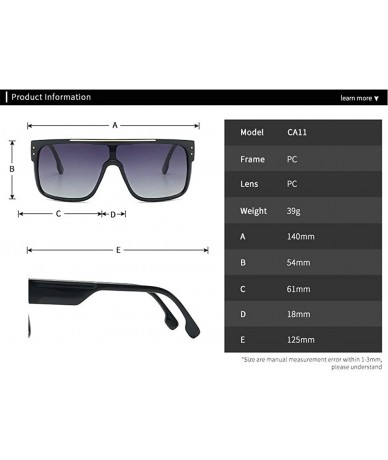 Square Oversized Sunglasses Designer Glasses Goggles - Black - CB18UYOTRUG $29.91