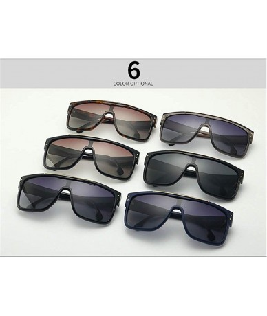 Square Oversized Sunglasses Designer Glasses Goggles - Black - CB18UYOTRUG $29.91