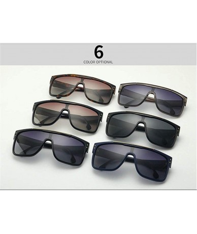 Square Oversized Sunglasses Designer Glasses Goggles - Black - CB18UYOTRUG $12.96