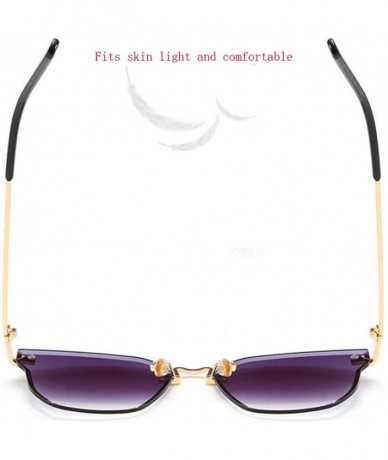 Aviator Fashion frameless trimming sunglasses- sunglasses women's UV protection sunglasses - F - CL18RTCSMOT $32.98